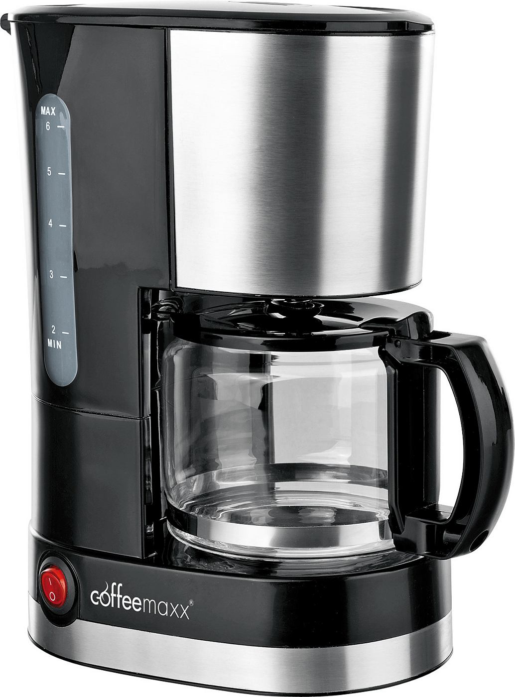 Coffee Maxx Single Kaffeemaschine, schwarz-edelstahl