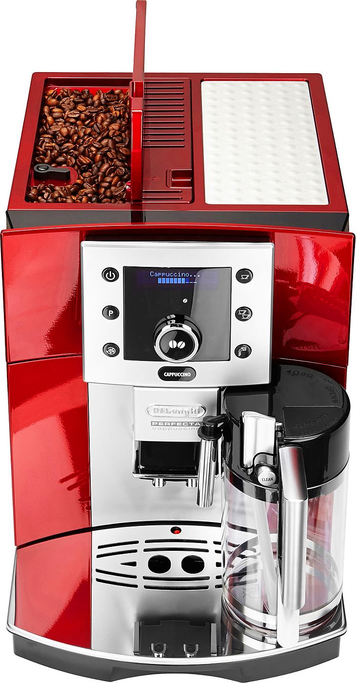Mahlwerk Delonghi Perfecta De´Longhi Kaffeevollautomat »Perfecta ESAM 5550« rot